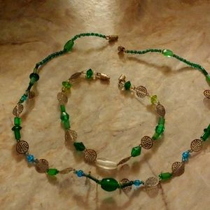Matching necklace and bracelet